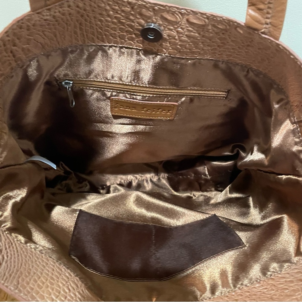 Jana Feifer Tan Croc Embossed Large Tote Bag - Picture 9 of 9